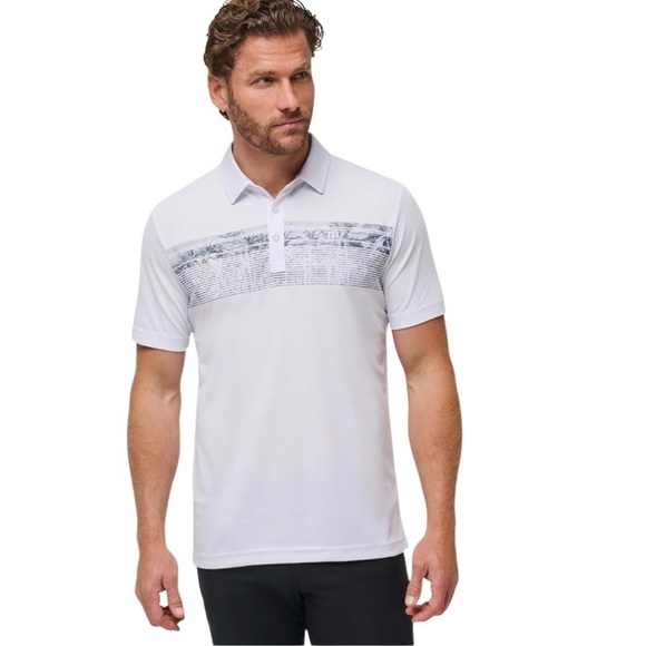 Travis Mathew VIP Access Only
Golf Polo Mens White/Gray Tropical Print  Sz XL - Picture 1 of 8